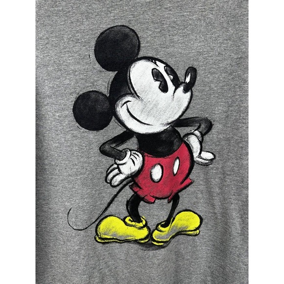 Disney Shirt Gray Black Mickey Mouse Disneyland Disney World Adults XL - Picture 2 of 4